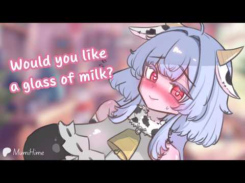 🐮 Clumsy Cow Girl Maid Has a Crush on You [F4M] [Monster Girl] [Maid Cafe] [ASMR RP]