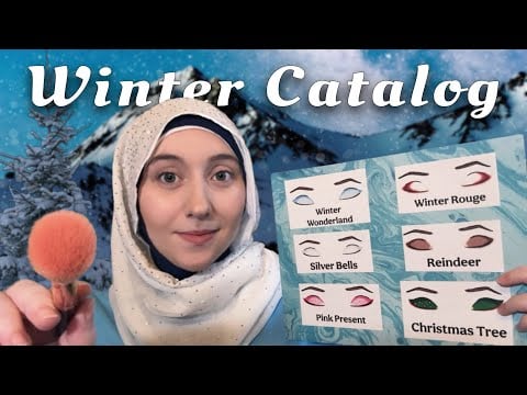 ASMR Winter Makeup With Catalog