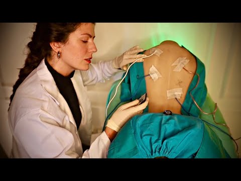 ASMR | EXAME NAS COSTAS (PULSAÇÃO,MASSAGEM, FREQUÊNCIA E ELETRODOS)
