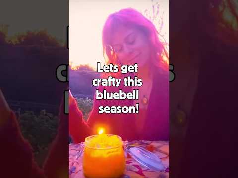 Let's make a bluebell candle #asmr #artsandcrafts #diy #homemade #forage #bluebells #candle #sunset