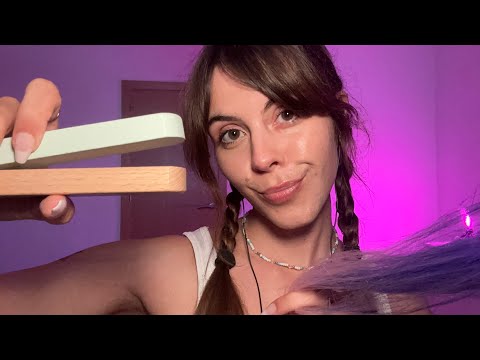 ASMR The Girl in The Back Of Class Straightens Your Hair 🌟