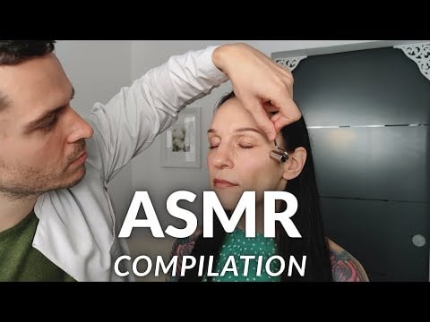 ASMR Compilation - Pink Hair / Pullover Renewal / Face & Skin Exam / 3D Head Scan / Allergy Test