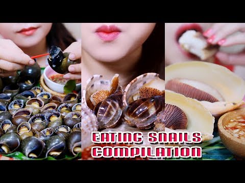 ASMR EATING SNAILS EATING SOUNDS compilation NEW 2018 | LINH-ASMR