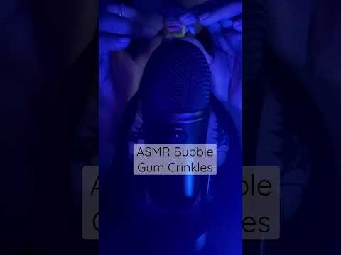 ASMR Bubble gum wrapper crinkles #shorts #asmr #crinkles