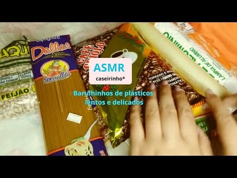 ASMR VOCÊ VAI DORMIR EM 5 MINUTOS COM ESSES SONS LENTOS, BEM DELICADINHOS DE EMBALAGENS  E PLÁSTICOS