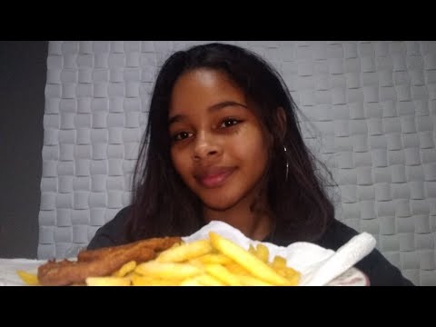 ASMR COMENDO BATATA FRITA + HAMBÚRGUER 🍟