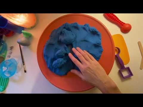 Kinetic Sand! ~ Visual Only ASMR No Speaking, Thunderstorm Background