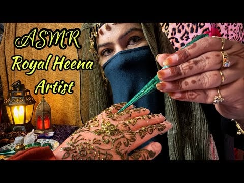 👑Royal Henna Artist Whispers Ancient Desert Stories While Applying Beautiful Designs🌿ASMR