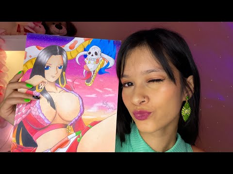 MOSTRANDO MEUS DESENHOS EM ASMR