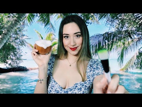 ASMR Limpieza Facial 🏝 Masaje facial RELAJANTE | ASMR en ESPAÑOL Roleplay Soft Spoken