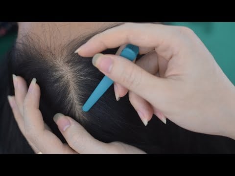 ASMR Relaxing Hair Play, Hair Parting, Real Person Scalp Scratching Massage For Anxiety Relief