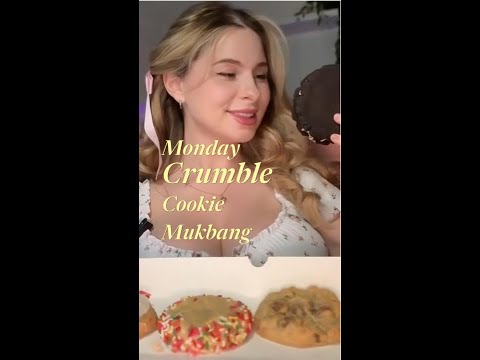 Crumble Cookie Mukbang Short :) #mukbang #crumblecookies #asmrsounds #asmrfoods