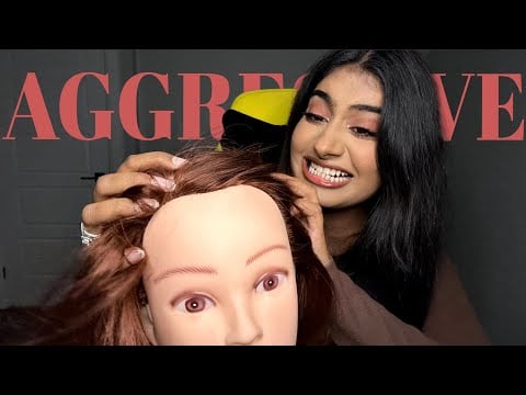 MOST AGGRESSIVE HEAD MASSAGE ASMR | Intense Scalp Scratching