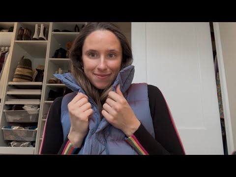 ASMR Tingly Sounds on my Puffer Vest 💜 (fabric scratching, over explaining, + tapping) 