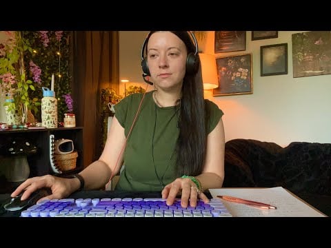 ASMR Insurance Claims Call Center Rep | Typing, Writing, Mouse Clicks, Soft Spoken