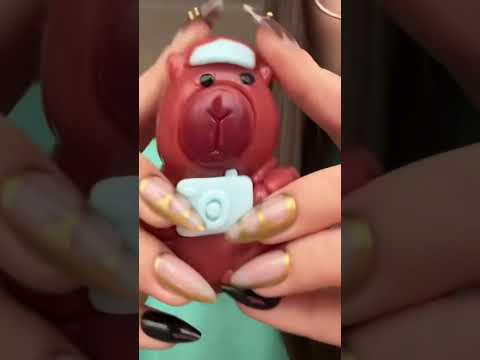 ASMR con mi squishy de capibara carpincho #asmr #squishy