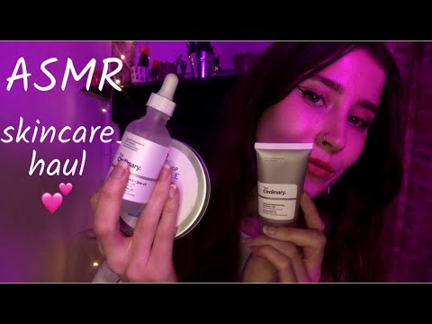 ASMR Skincare Haul & Ramble (The Bodyshop, The Ordinary & Dr Organic)