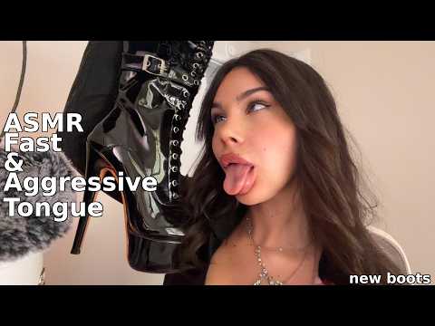 ASMR Fast & Aggressive (tongue, mouth sounds, ramble)