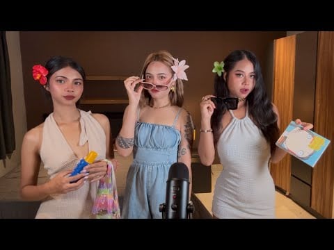 ASMR Gets Ready for a Beach Day with friends 🏝️