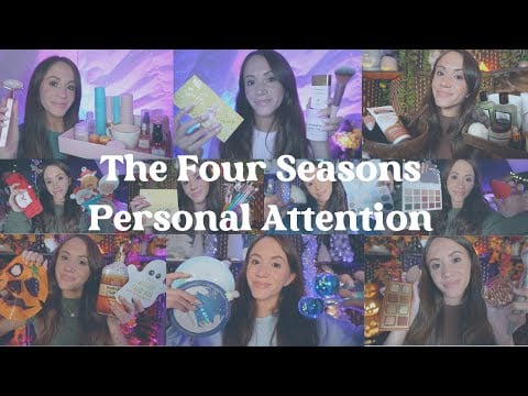 ASMR 8 Hour Seasonal Spa & Makeup Compilation 🌸🌴🍁❄️ (skincare, makeup, layered sounds)