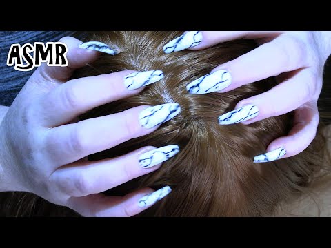 ASMR Scalp Massage and Scalp Scratching (NO TALKING) (Long Nails, Scalp Check) Real Hair ASMR