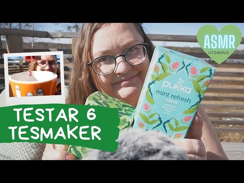 ASMR utomhus: Jag testar te ute på altanen