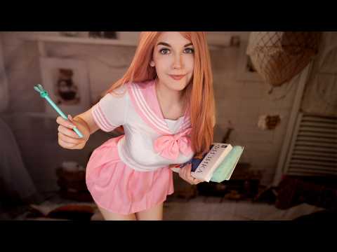 АСМР 😍💖 Девушка соседней парты 🥰 ASMR Girl in the back of the Class (Шепот, Анкета )