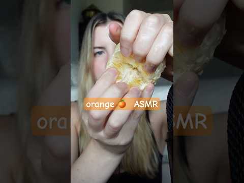 ASMR with an orange… what would you rate it?? #asmr #food #foodasmr