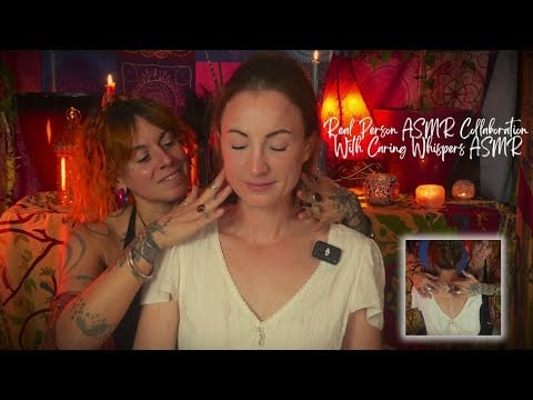 Real Person ASMR w.  @caringwhispers_asmr  Back brushing tracing massage | Chakra Healing Meditation