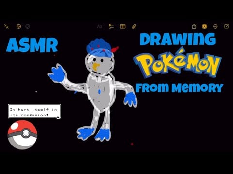 ASMR || Drawing Pokemon From Memory
