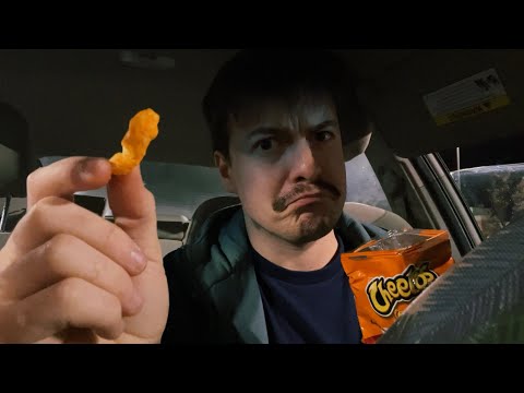 [LOFI ASMR] Sitting in My Car on My Lunch Break at 5:39am | Eating Sounds | Visual ASMR Triggers
