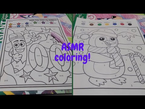 ASMR coloring 2 coloring pages: no talking for one of the coloring pages (*celebrating 100 subs*)!