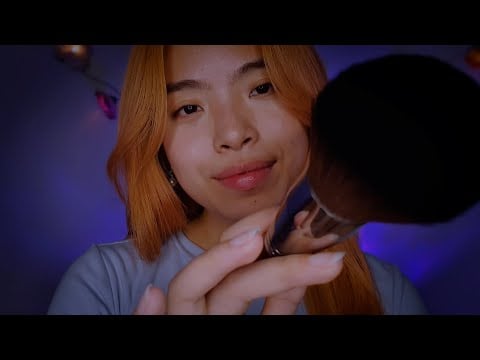 Like a blanket over your sleepy eyes ⋆˙⟡ ASMR slow face brushing for sleep & relaxation