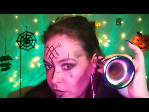 Happy Halloween Asmr with a persistent future teller!!!(Tapping, whispering and tarot cards 🎃)