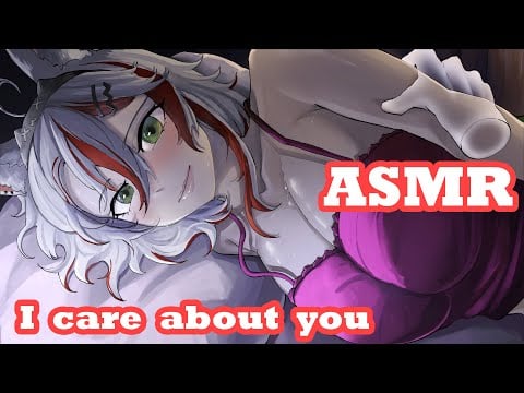 3DIO ASMR | Your tomboy GF wants to take care of you❤️💤 Personal attention, Hair brushing, Tapping