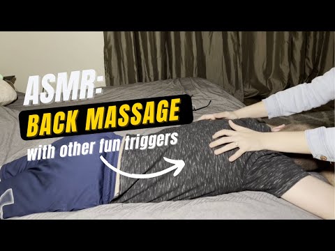 ASMR Back & Head Massage / Tickle / Tools | No Talking | Real Person