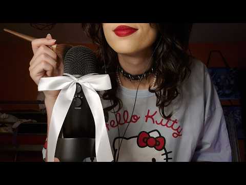 ASMR | Brushing Your Cute Little Face (slow, breathing, kissing sounds, words of affirmation, ...) ♥