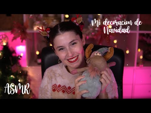 ASMR | Con mi decoración de Navidad 🎄 | BlueYeti