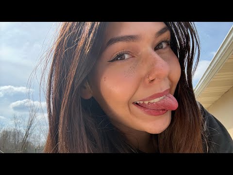 ASMR Tongue Fluttering Outside!☀️ (mouth sounds + outside noises) 