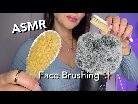 ASMR| Gentle FACE BRUSHING for Deep Sleep 😴 (English)