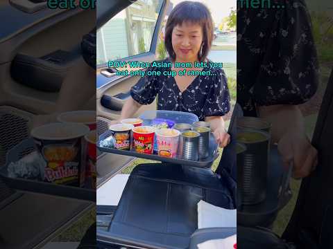 When Asian mom lets you eat only one cup of ramen… #food #eating #mukbang #ramen #cheese