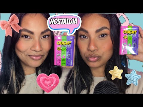 ASMR Nostalgic Video, Chewing Ouch Bubblegum, Whispering Mouth Sounds
