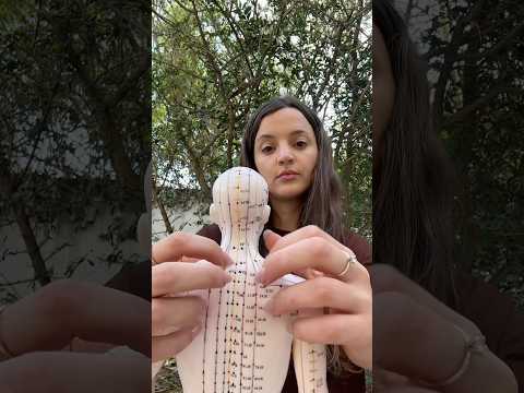 ASMR Tappings no boneco de acupuntura 🍃 #asmr #nature