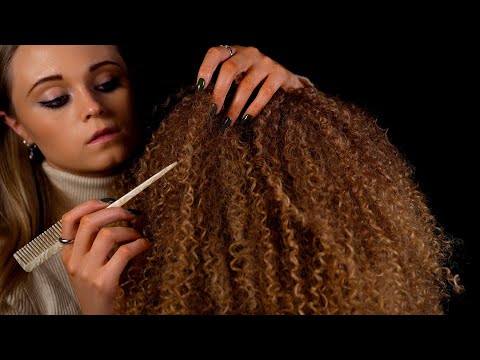 ASMR | PERFECTING your CURLY hair for SLEEP [SENSORY SUNDAY]