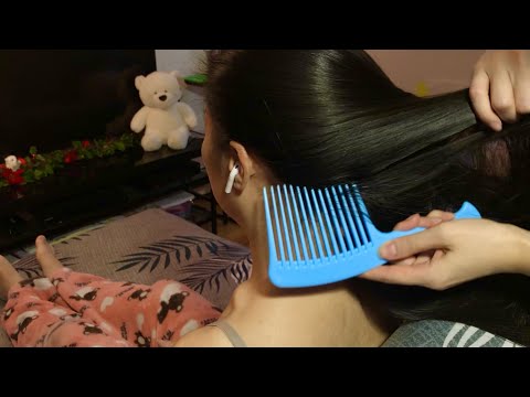 ASMR Hair Brushing + NAPE COMBING w. LOTS OF UNDER AND UPWARDS BRUSHING!! 💆🏻‍♀️😴