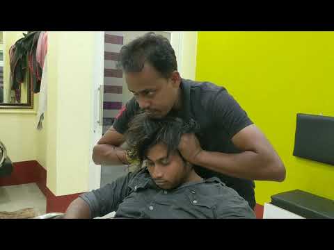 Indian Salon massage for Relaxation | Head and Upper body massage with Neck cracking asmr