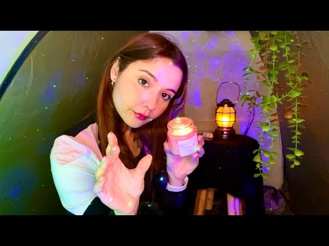 ASMR NA BARRACA- VENHA ACAMPAR E RELAXAR COMIGO ⛺️