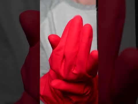 ASMR - Red dishwashing gloves (3)