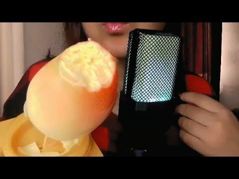 Asmr eating ice cream and spit painting ice cream 🍦