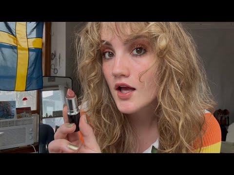 ASMR i do ur makeup grwm + personal attention talk: mental health, EDs & confidence [70s aesthetic🌼]